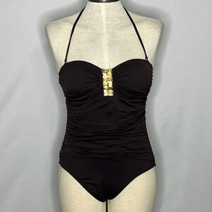La Blanca by Rod Beattie Convertible One Piece in Brown - Size 8